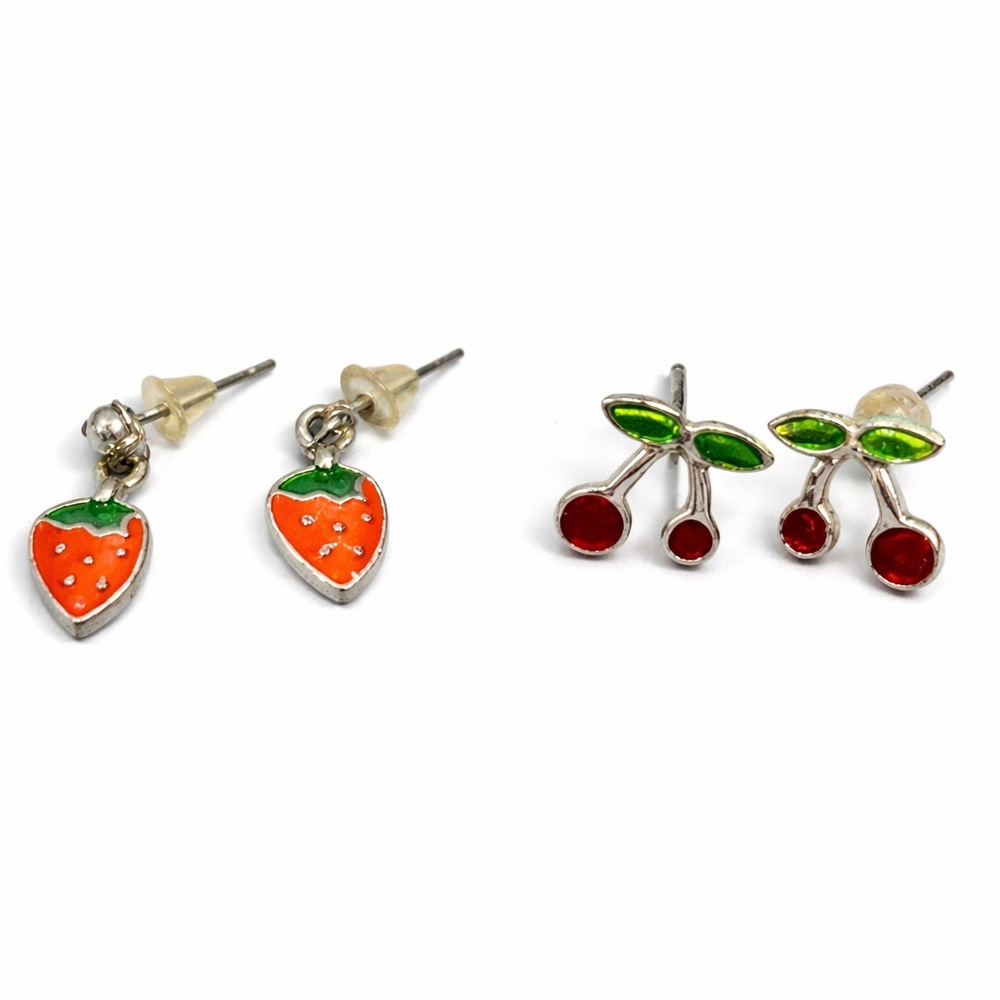 Fruit-Themed Kids Earrings Set - Orange and Red
3 for 16$